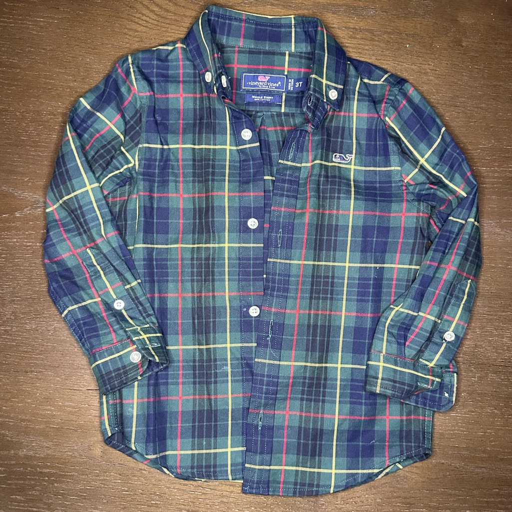 Vineyard Vines Plaid Button-Up Shirt - 3t